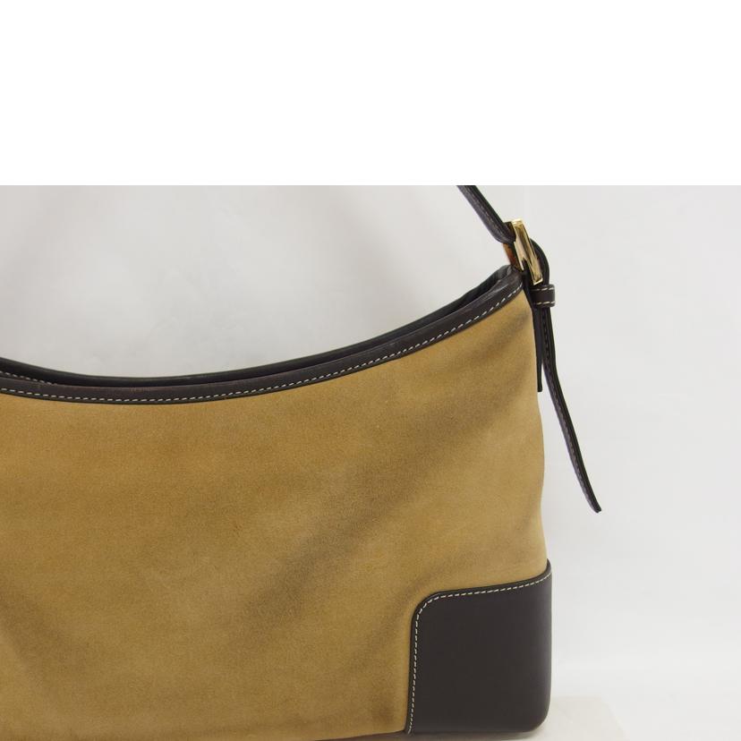 LOEWE ロエベ ハンドバッグ ブラウン ベージュ/アナグラム/スエードワンショルダーバッグ//Bランク/04