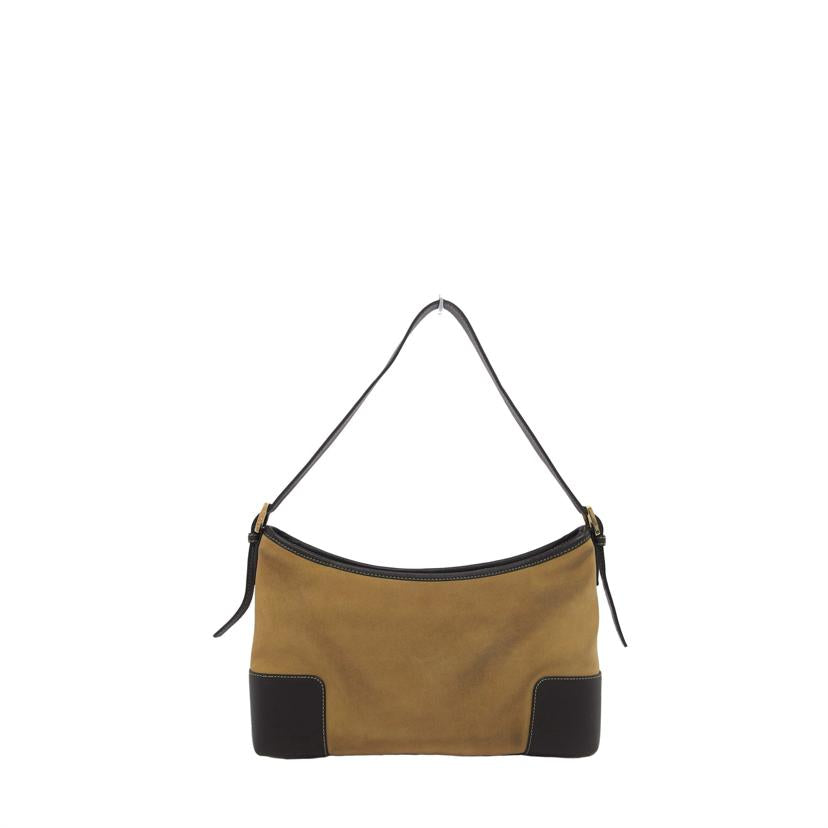 LOEWE ロエベ ハンドバッグ ブラウン ベージュ/アナグラム/スエードワンショルダーバッグ//Bランク/04