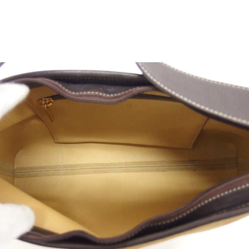 LOEWE ロエベ ハンドバッグ ブラウン ベージュ/アナグラム/スエードワンショルダーバッグ//Bランク/04