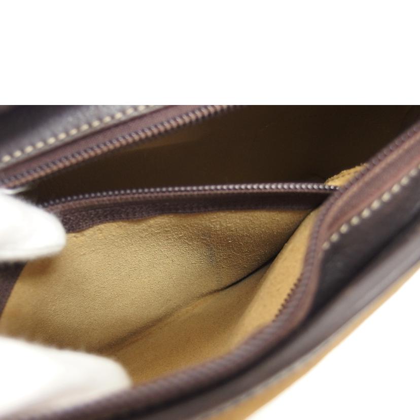 LOEWE ロエベ ハンドバッグ ブラウン ベージュ/アナグラム/スエードワンショルダーバッグ//Bランク/04