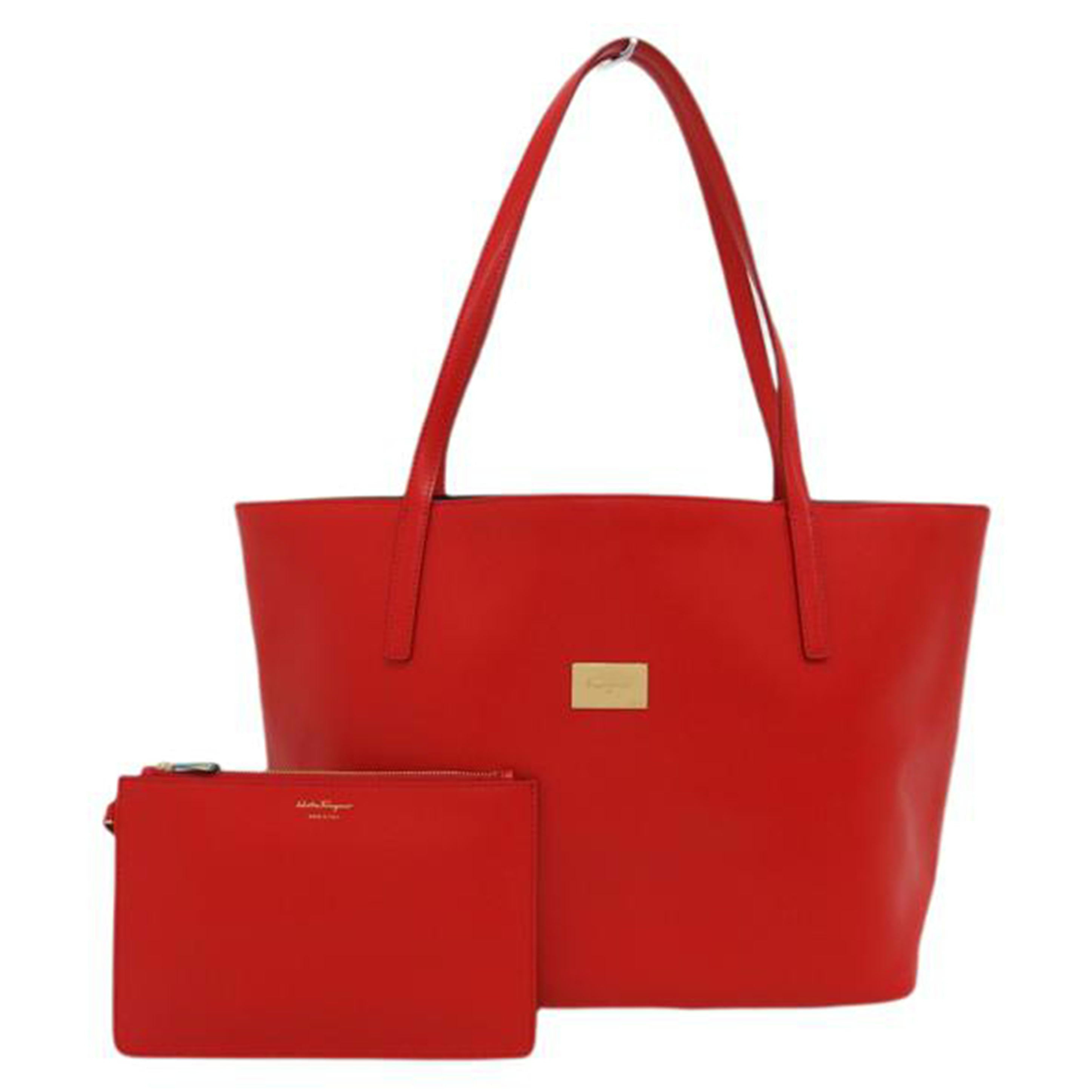 Ferragamo フェラガモ/レザートートバッグ/レッド//AB-21 0005/Aランク/04