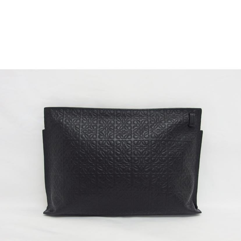 LOEWE ロエベ/Tポーチ/レザークラッチバッグ/ブラック//522006/Aランク/04