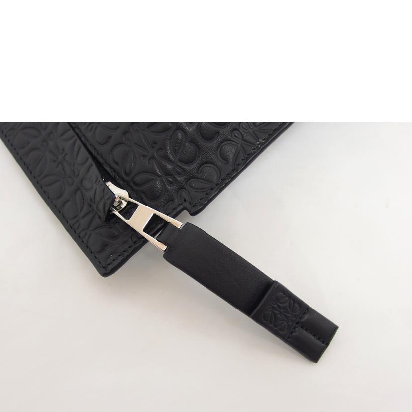 LOEWE ロエベ/Tポーチ/レザークラッチバッグ/ブラック//522006/Aランク/04