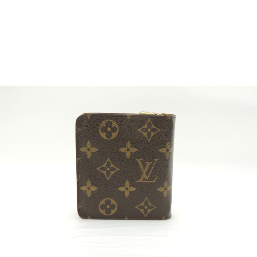 LOUIS VUITTON ルイヴィトン ビトン 二つ折り財布 ブラウン レディース メンズ/コンパクトジップ/モノグラム/M61667//CA1***/Bランク/69