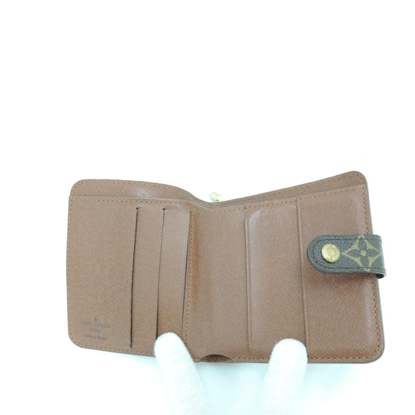 LOUIS VUITTON ルイヴィトン ビトン 二つ折り財布 ブラウン レディース メンズ/コンパクトジップ/モノグラム/M61667//CA1***/Bランク/69