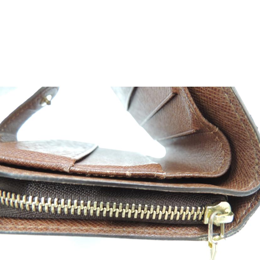 LOUIS VUITTON ルイヴィトン ビトン 二つ折り財布 ブラウン レディース メンズ/コンパクトジップ/モノグラム/M61667//CA1***/Bランク/69