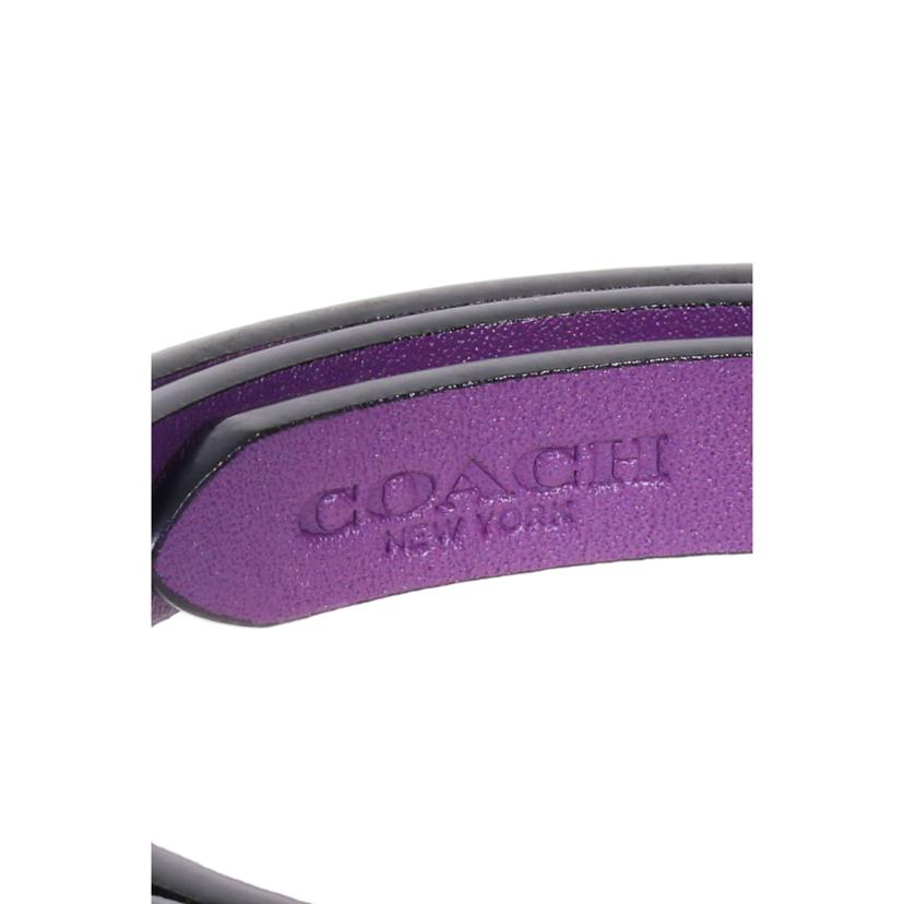 COACH コーチ アクセサリー ブランドアクセサリー バングル レザー レディース ブラック 黒 パープル 紫/リバーシブルレザーブレスレット/約55-59cm//ABランク/75