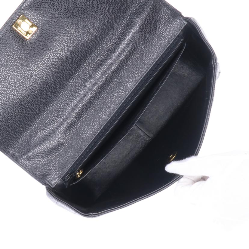 CHANEL シャネル/マドモアゼル ココマーク キャビアスキン ハンドバッグ/ブラック//460****/Bランク/01