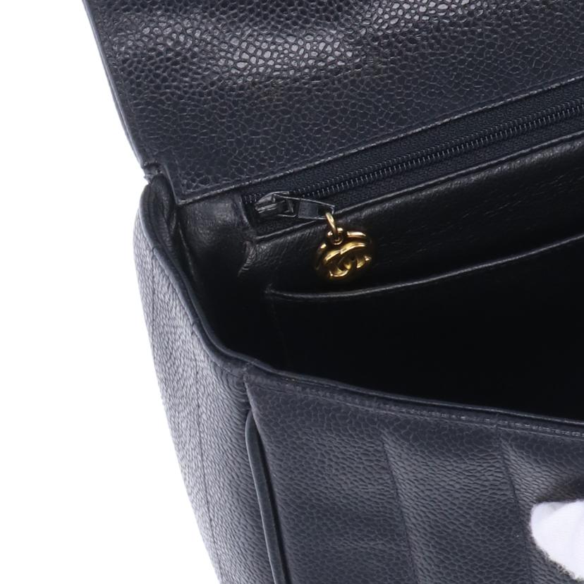 CHANEL シャネル/マドモアゼル ココマーク キャビアスキン ハンドバッグ/ブラック//460****/Bランク/01