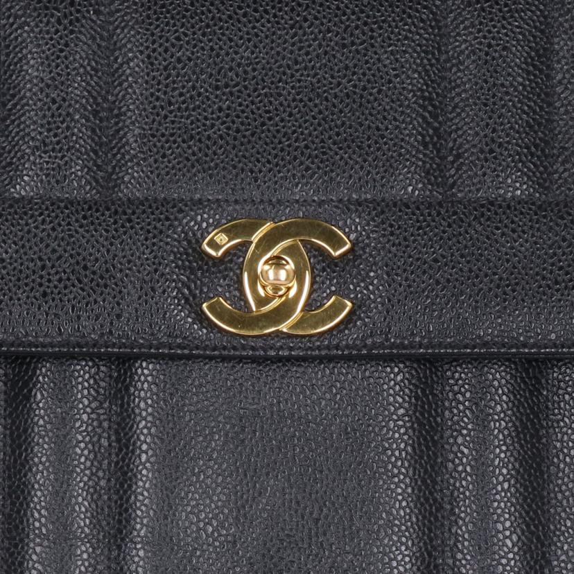 CHANEL シャネル/マドモアゼル ココマーク キャビアスキン ハンドバッグ/ブラック//460****/Bランク/01