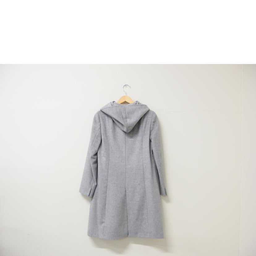 23区/23区 フーデッドロングウールコート グレー サイズ38/210-5//Aランク/83