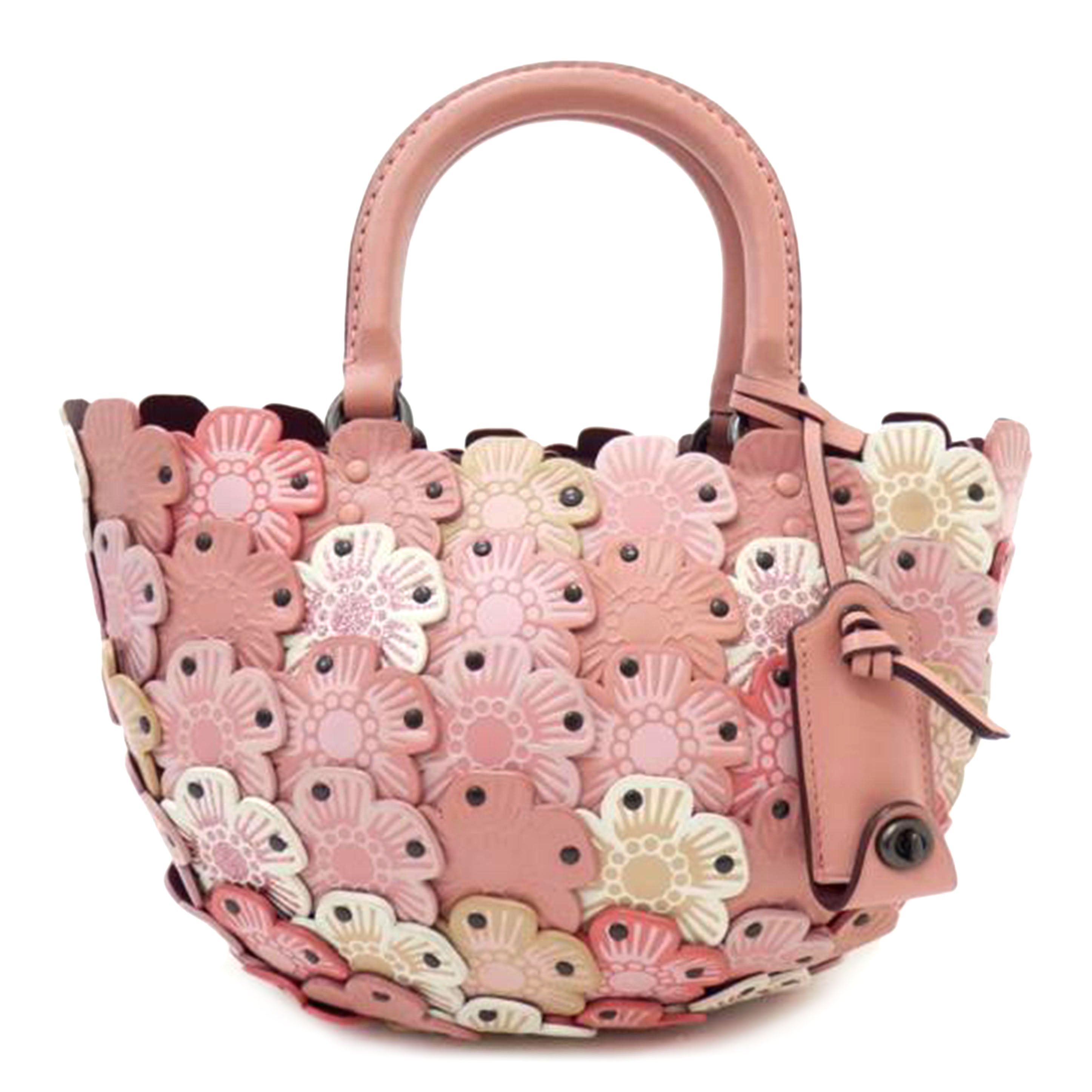 COACH コーチ/ティーローズバスケットハンドバッグ/67702//L1880/Bランク/88