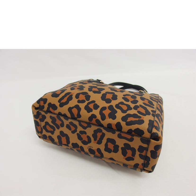COACH コーチ トートバッグ ハンドバッグ/レオパード柄2WAYショルダーバッグ/F36212//G15**/Aランク/04