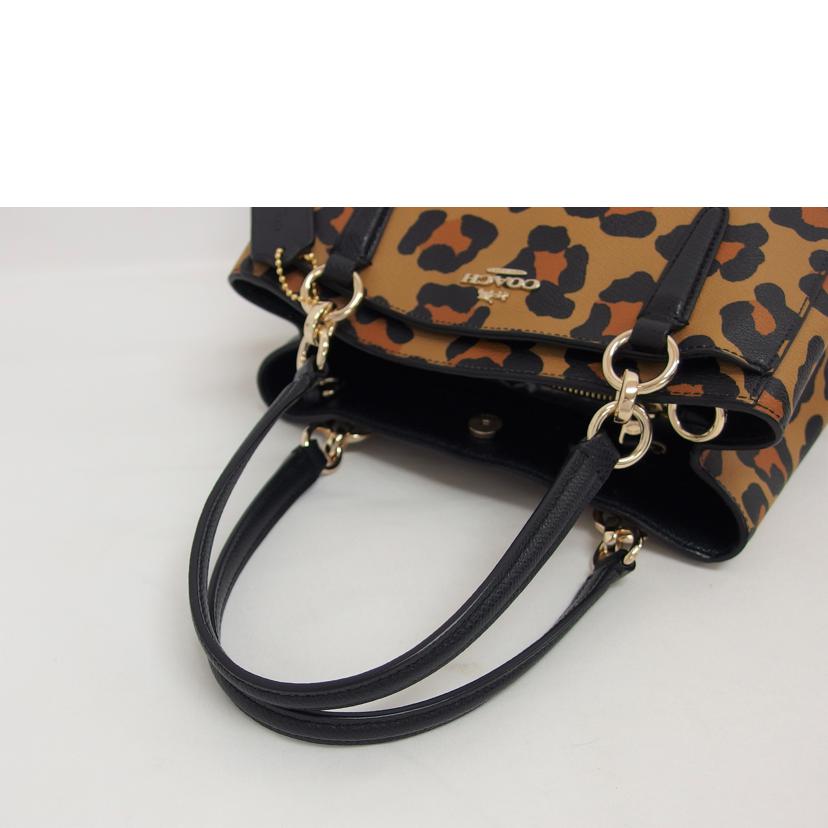 COACH コーチ トートバッグ ハンドバッグ/レオパード柄2WAYショルダーバッグ/F36212//G15**/Aランク/04