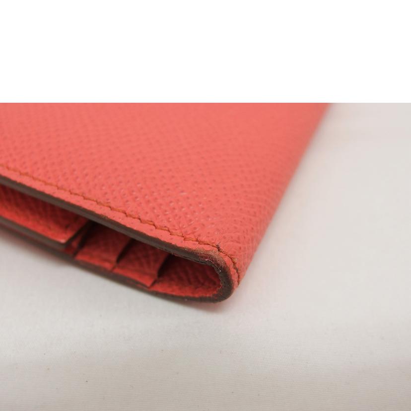 HERMES エルメス 長財布 ゴールド金具/ベアンデュプリ/ヴォーエプソン/三つ折り財布/ピンク系//□刻印****/Bランク/04