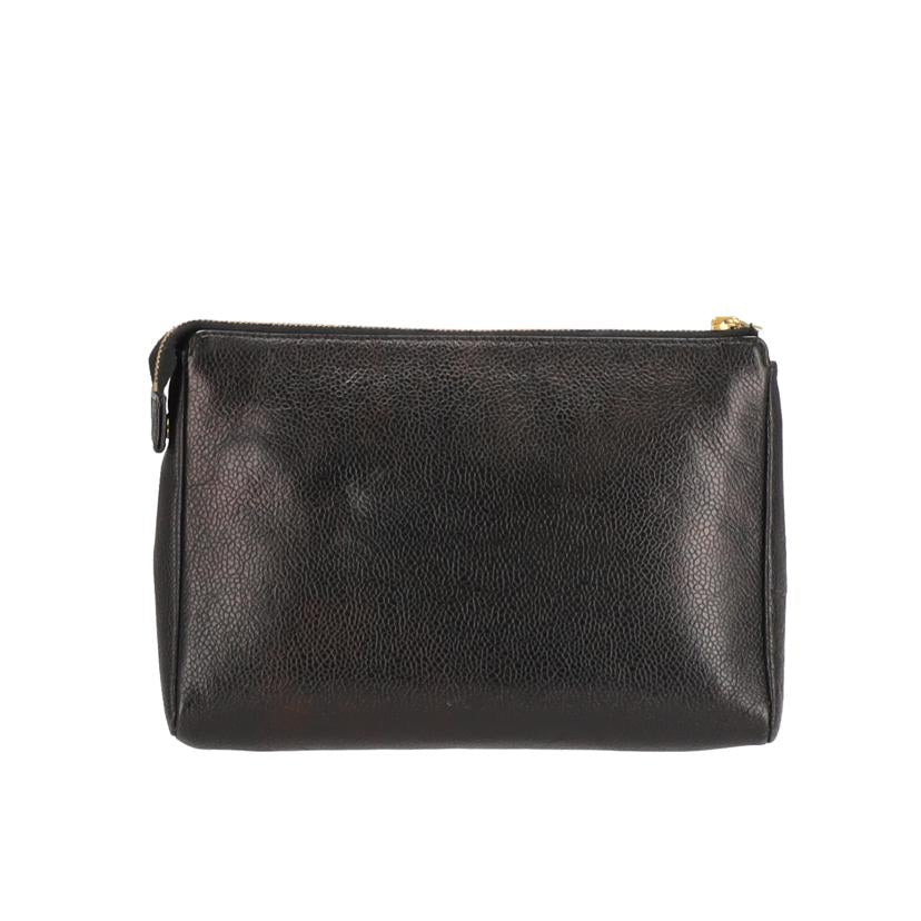 CHANEL シャネル/ココマーク キャビアスキン ポーチ/ブラック//530****/Bランク/01