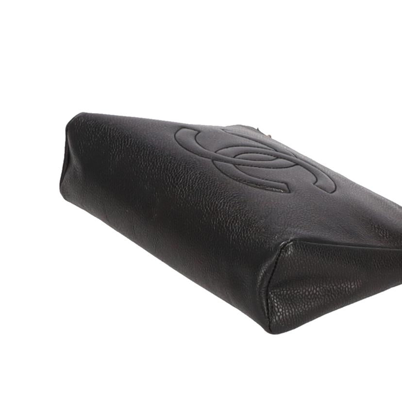 CHANEL シャネル/ココマーク キャビアスキン ポーチ/ブラック//530****/Bランク/01