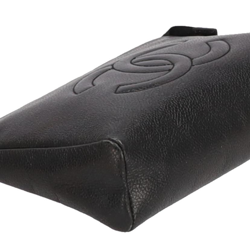 CHANEL シャネル/ココマーク キャビアスキン ポーチ/ブラック//530****/Bランク/01