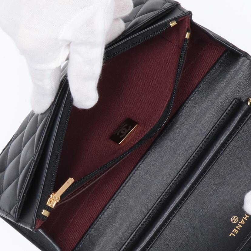 CHANEL シャネル/マトラッセラムスキンチェーンウォレット//T05*****/Aランク/75