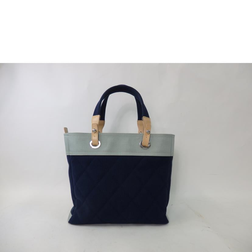 CHANEL シャネル/パリビアリッツトートMM/紺色系×水色/A34209//13511091/ABランク/84
