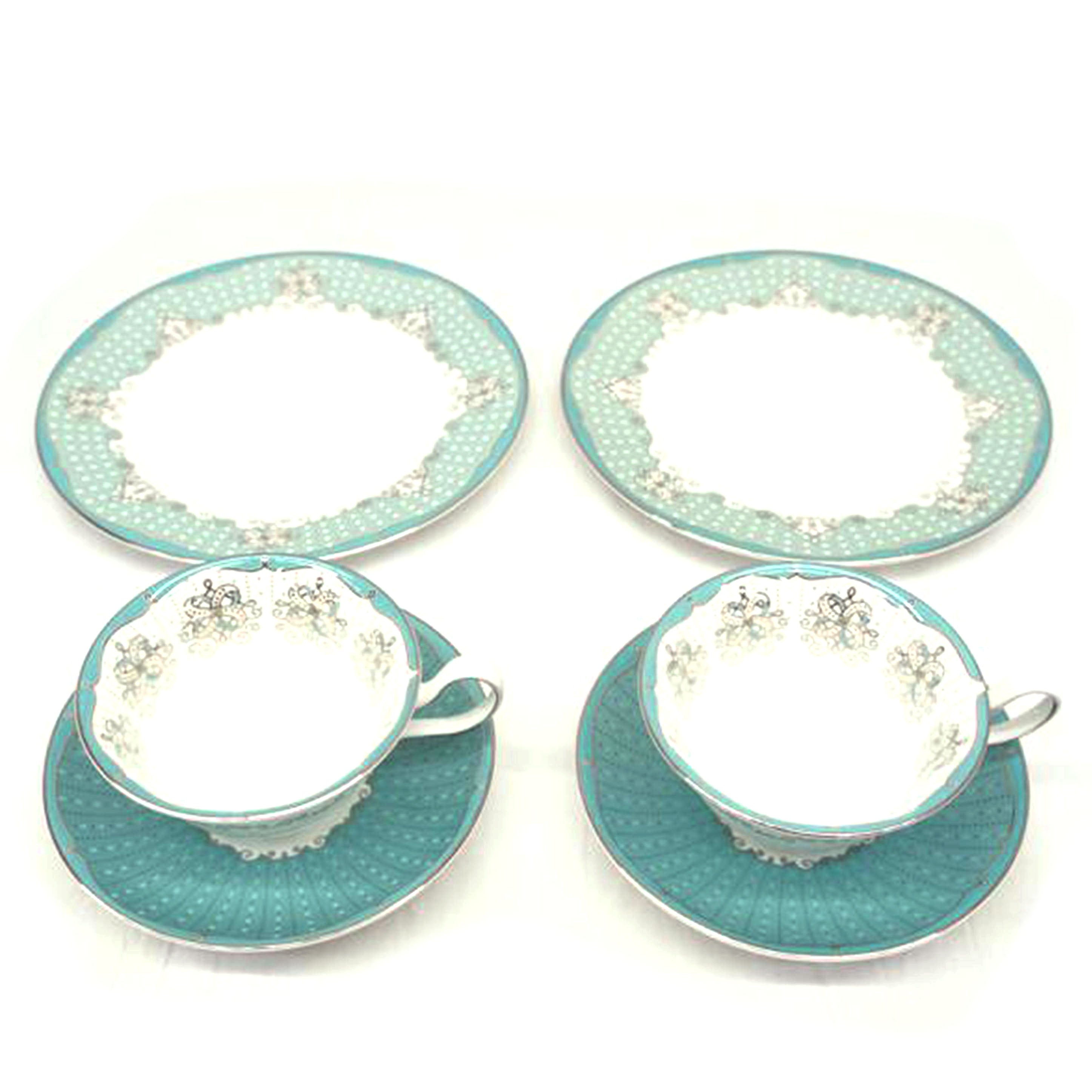 WEDGWOOD ウェッジウッド/PSYCHE カップ&ソーサー2客・プレート2枚セット//Aランク/05