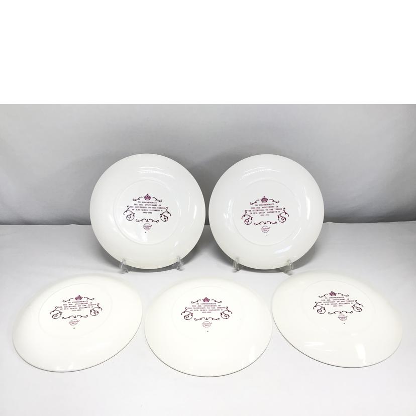 WEDGWOOD ウエッジウッド/クイーンエリザベスⅡ 40thAnniversary 1952-1992 プレート5枚セット//Bランク/51