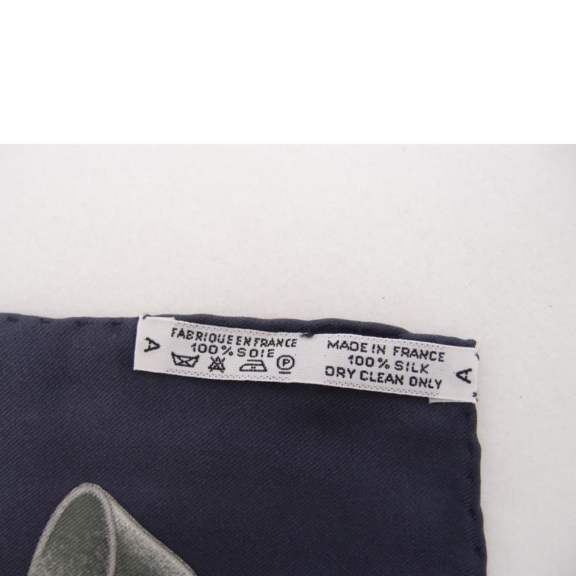 HERMES エルメス 大判 スカーフ シルク レディース 紺 プレゼント/カレ90/GrandManege大調教術/ネイビー//Sランク/69