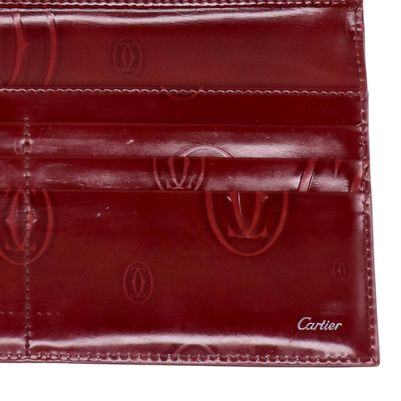 Cartier カルティエ 財布 ブランド財布 長財布 二つ折り財布 ロングウォレット レディース レッド 赤/ハッピーバースデー二つ折り長財布/L3001515//7613268701614/ABランク/75