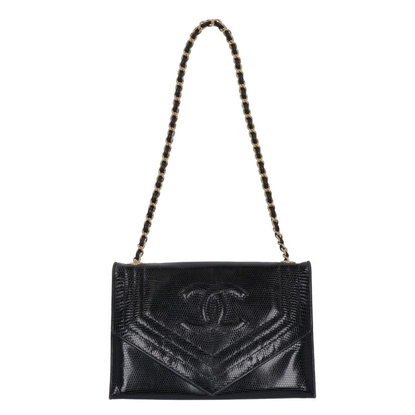 CHANEL シャネル/ココマークリザードチェーンショルダー//3622377/Bランク/75