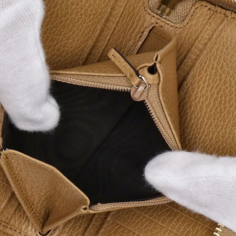 GUCCI グッチ/ラウンドファスナー 二つ折り財布 レザー/ベージュ/420113//525***/Aランク/01