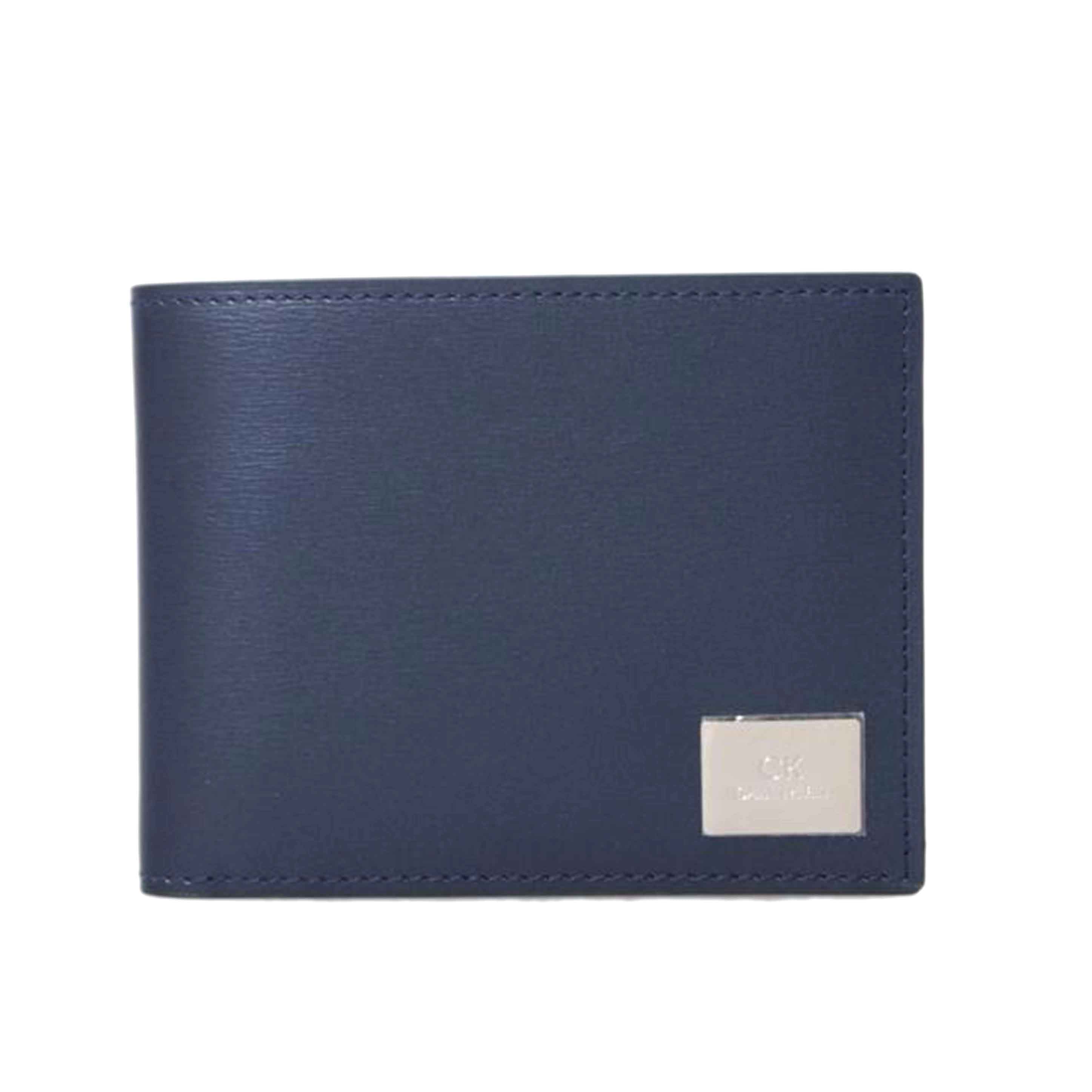 CK CALVIN KLEIN シーケーカルバンクライン/二つ折り財布 ネイビー×ブラック//SAランク/76