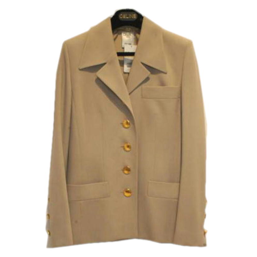 CELINE セリーヌ/ゴールドボタンセットアップJKSK//SAランク/92