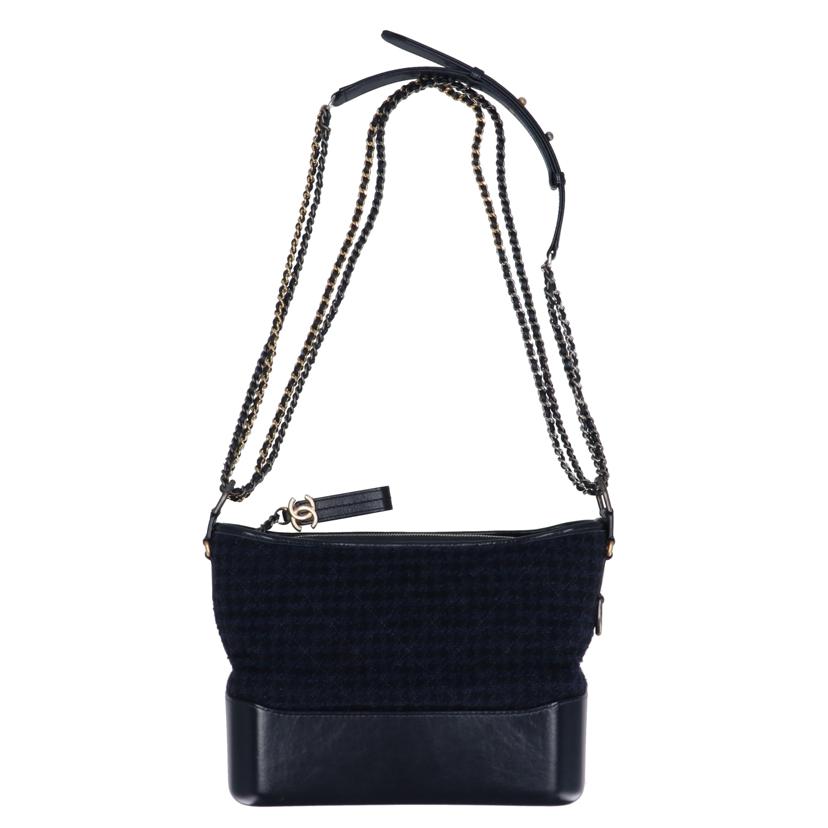 CHANEL シャネル/ガブリエル ツイード チェーンショルダー/ネイビー×ブラック//245*****/Cランク/01