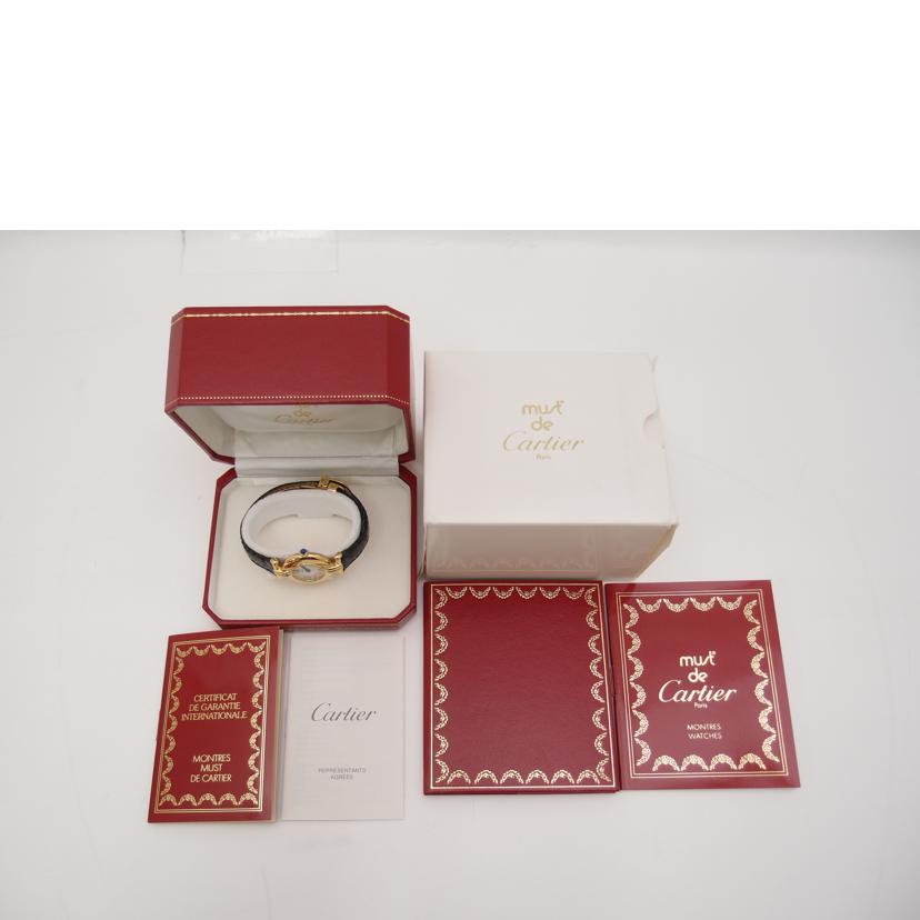 Cartier カルティエ 腕時計 ホワイト文字盤 レディース/マストコリゼ・ヴェルメイユ/クオーツ/W100665401//1902CC353935/ABランク/69