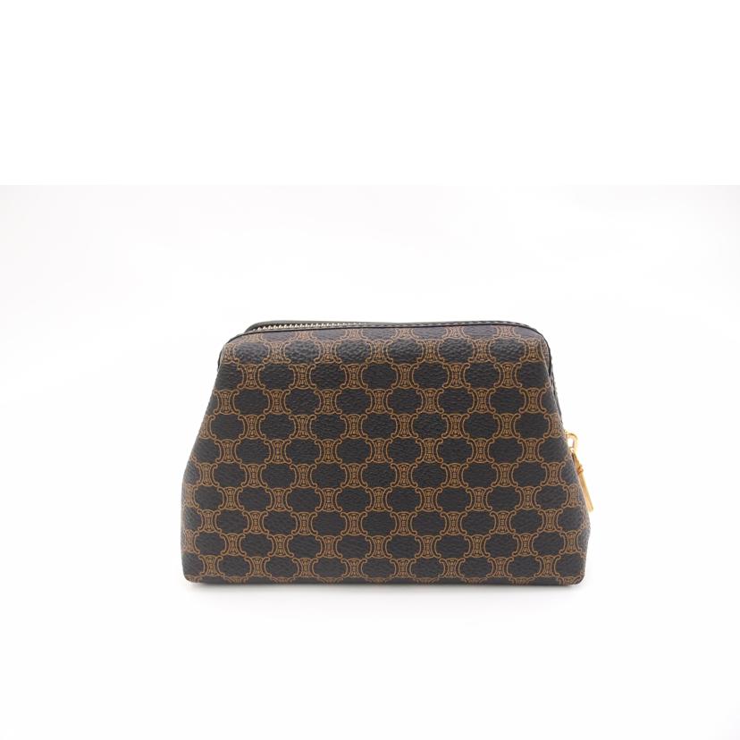 CELINE セリーヌ/マカダム柄コスメポーチ/ブラック//MC98/2/SAランク/69