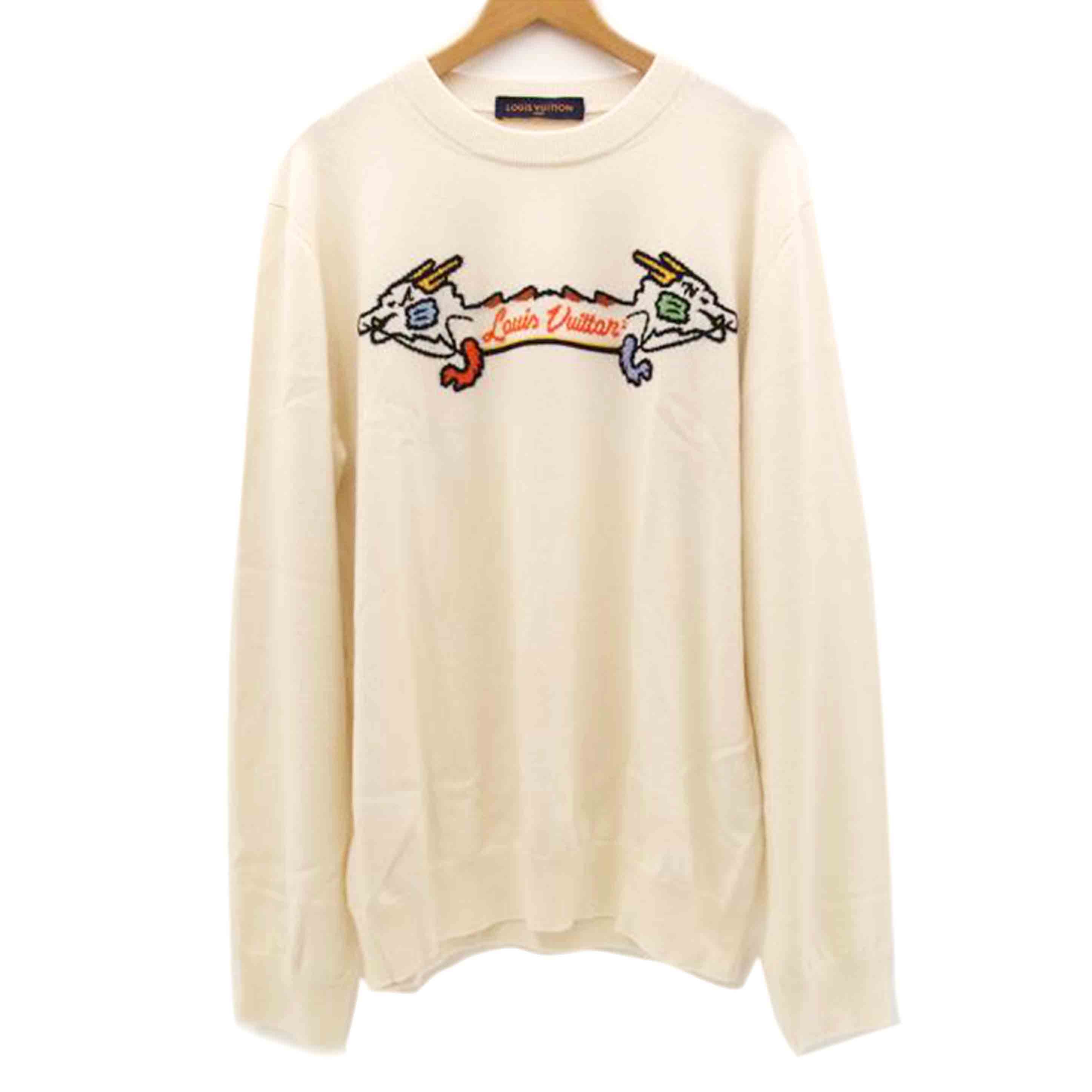 LV ルイ・ヴィトン/ドラゴンインタルシアクルーネックニットセーター/RM221M DLB HMN02W//Aランク/69