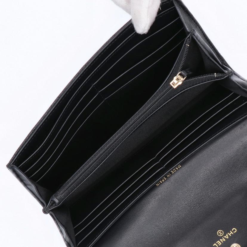 CHANEL シャネル/CCフィリグリーキャビアスキン長財布/A84448 //29777566/ABランク/75