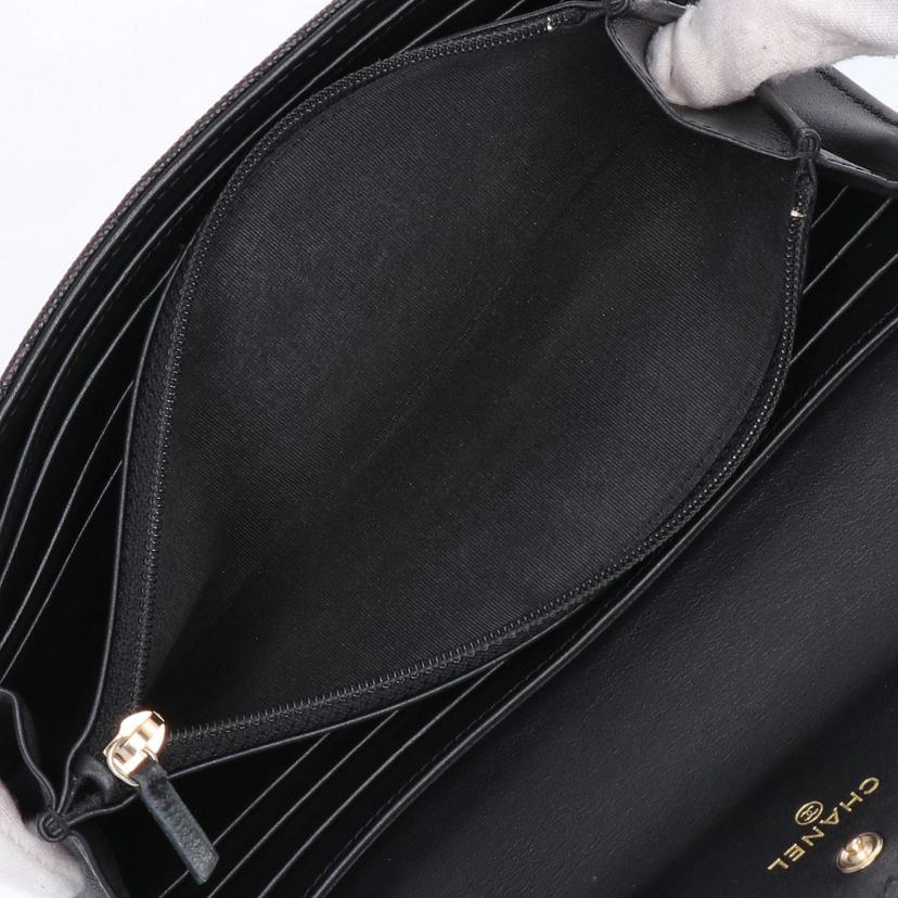 CHANEL シャネル/CCフィリグリーキャビアスキン長財布/A84448 //29777566/ABランク/75
