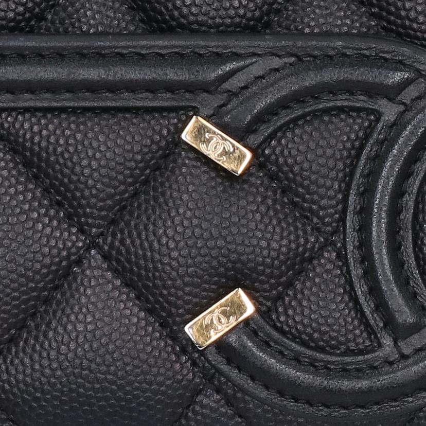 CHANEL シャネル/CCフィリグリーキャビアスキン長財布/A84448 //29777566/ABランク/75