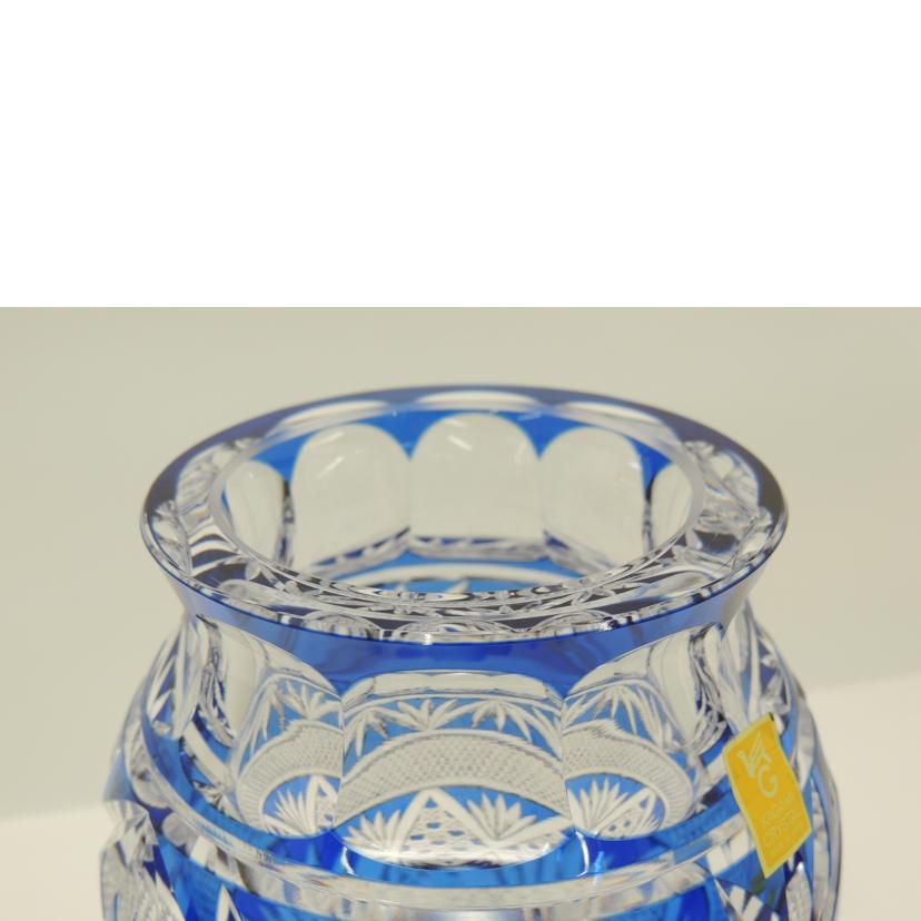 カガミクリスタル/カガミクリスタル 江戸切子 花瓶/F685-1973CCB//ABランク/69