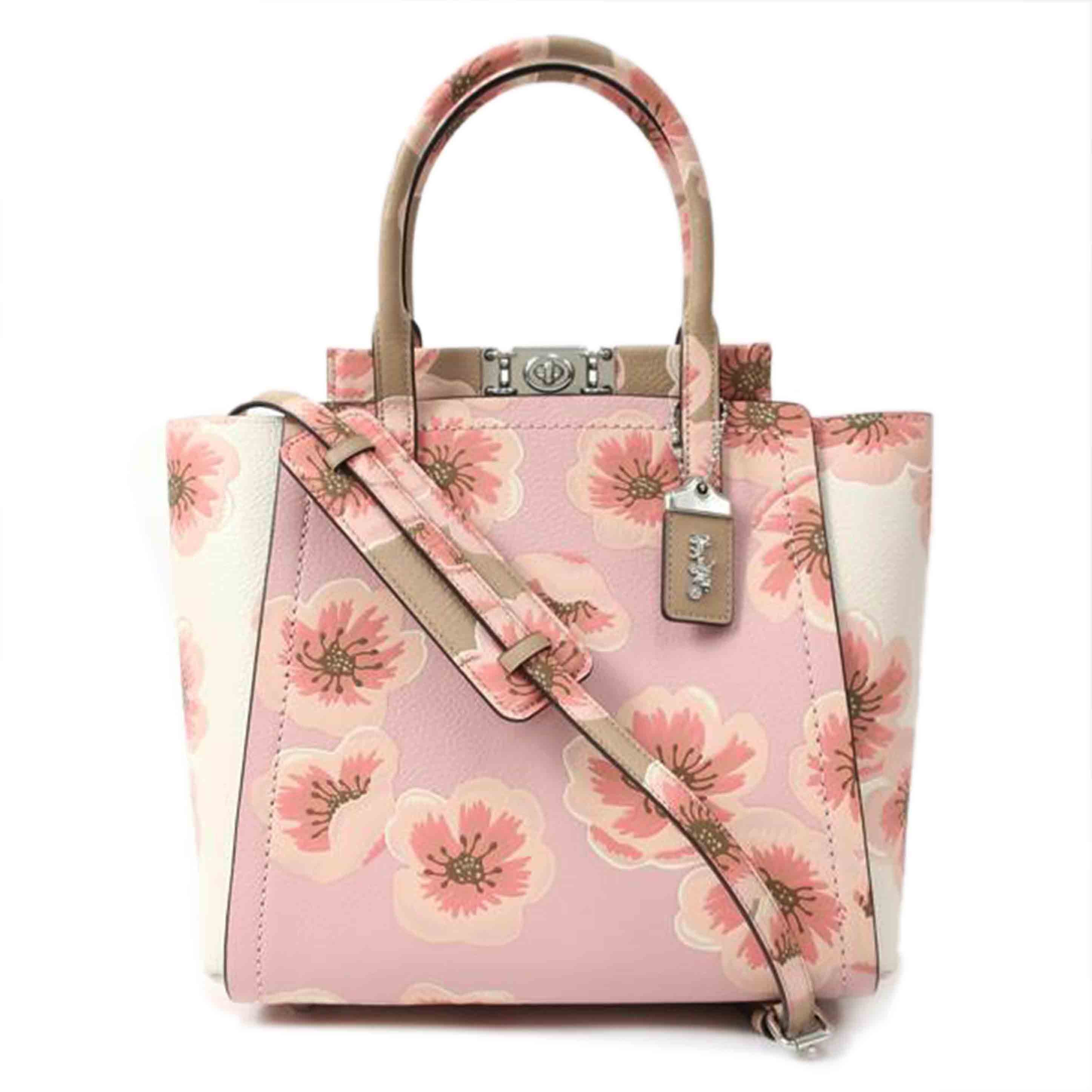 COACH コーチ/トループ トート ウィズ サクラ ブロッサム プリントトートバッグ 桜 春 2WAY/93969//Aランク/65