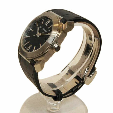 BVLGARI ブルガリ/オクトソロテンポデイト/クロコレザーベルト/BGO38S//PO3109/ABランク/92