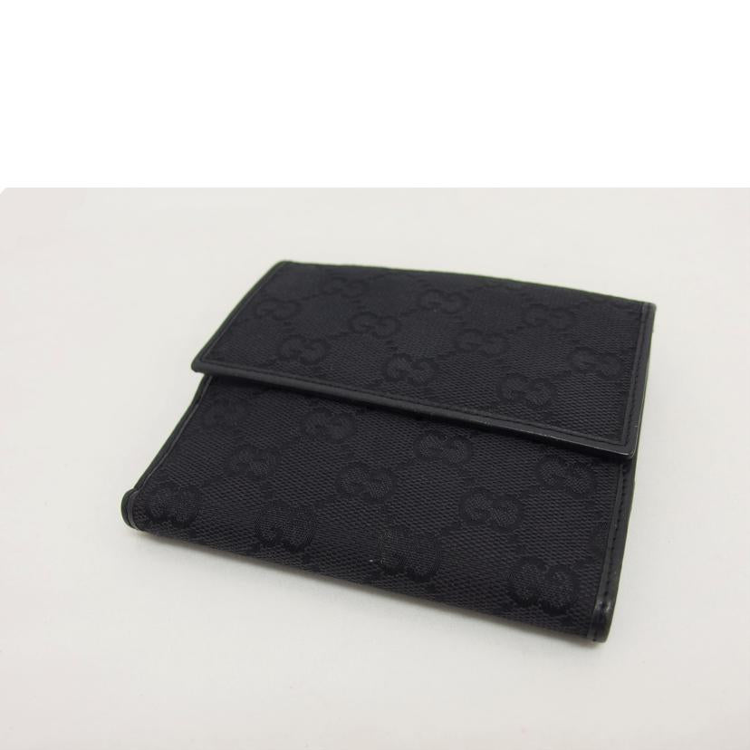 GUCCI グッチ コンパクトウォレット/GGキャンバス/Wホック財布/ブラック/035・3661//224*/Bランク/04