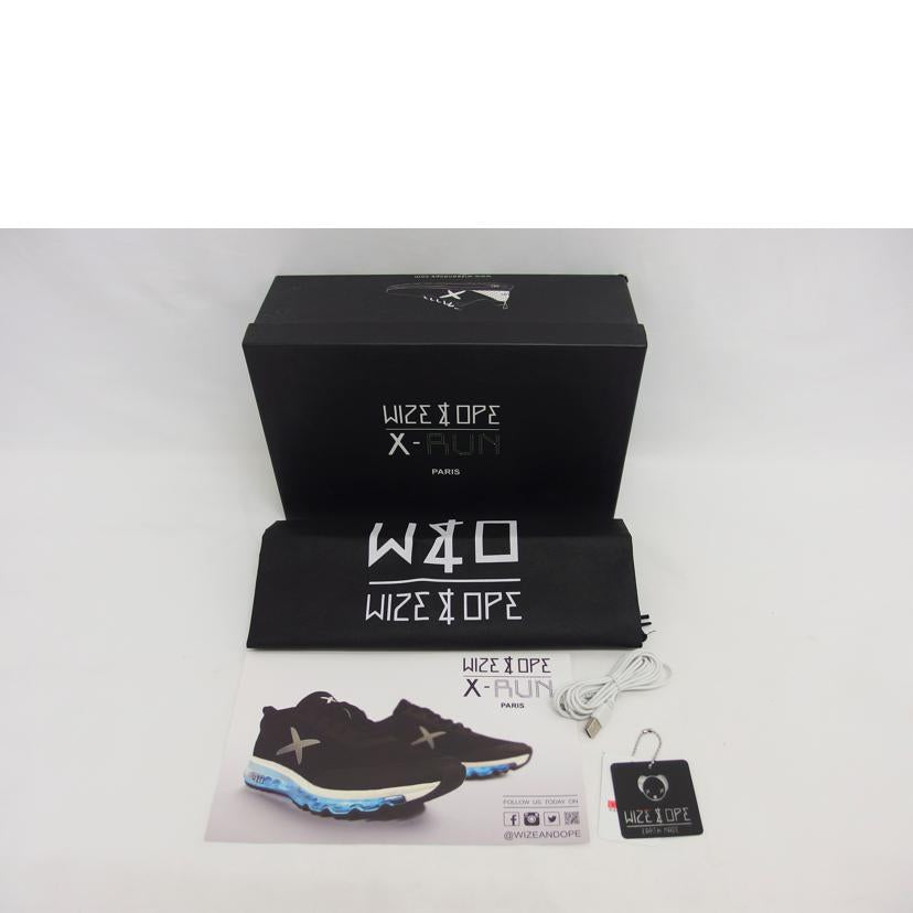 WIZE&OPE ワイズアンドオープ 光るスニーカー/X-RUNローカットスニーカー/ブラック//Aランク/04
