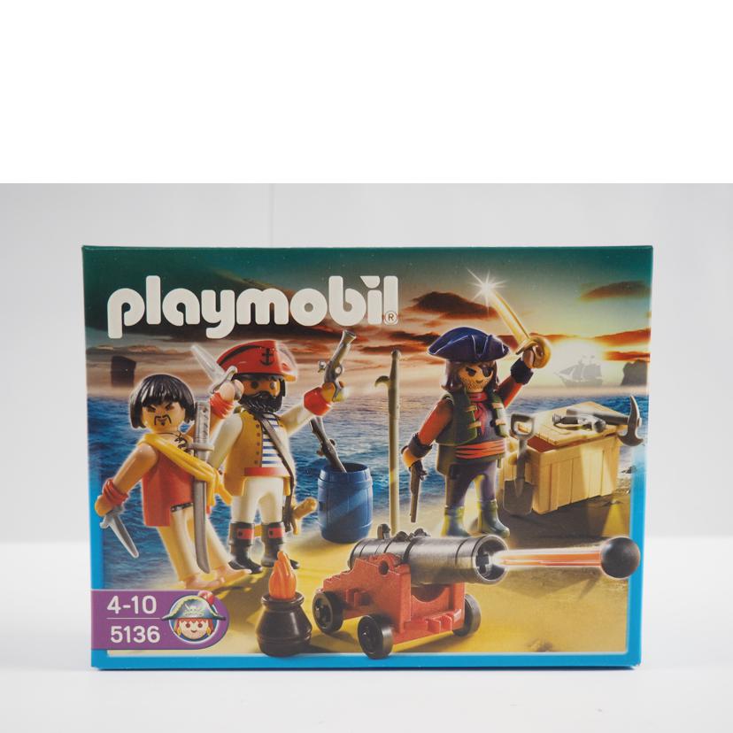 playmobil プレイモービル/海賊船+3人の海賊と大砲 2箱セット/5135/5136//ABランク/79