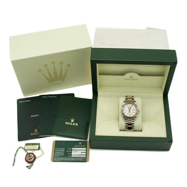 ROLEX ロレックス 腕時計 2005年頃製造 新品仕上済 ステンレス ピンクゴールド コンビ メンズ/デイトジャスト・ターノグラフ/シルバー/D番/116261//D37**********/Aランク/75