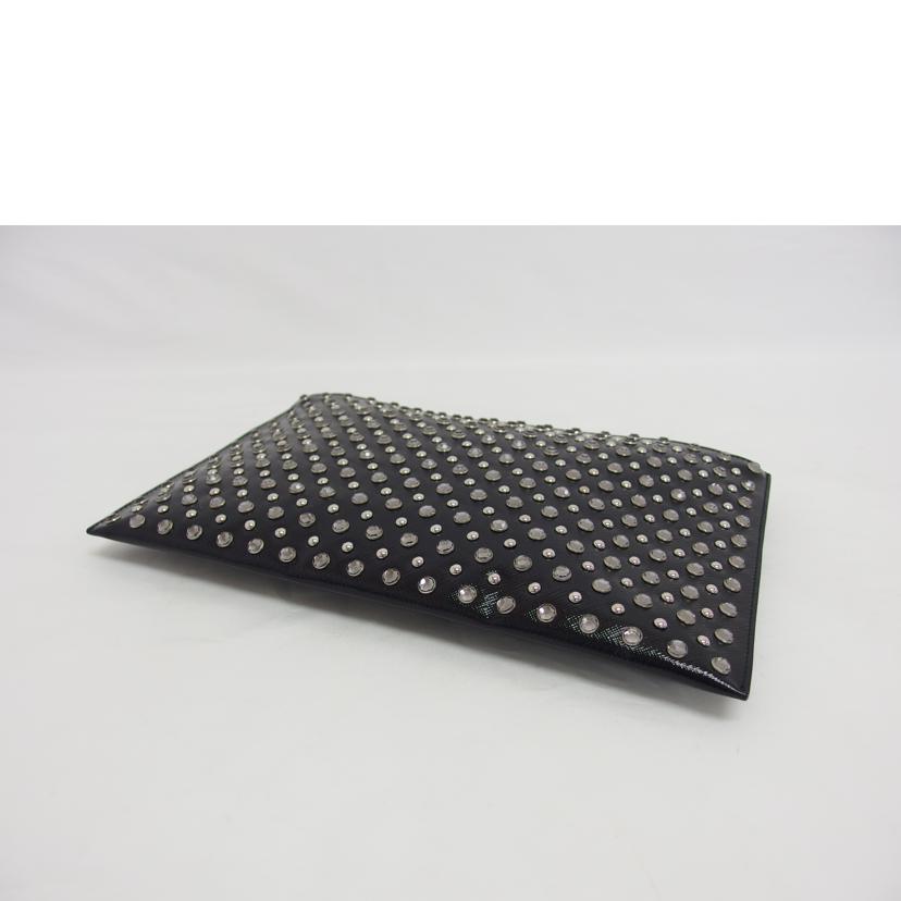 PRADA プラダ/ビジュースタッズ/クラッチバッグ/ブラック/BP597P//110/Aランク/04