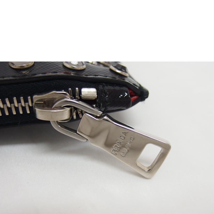 PRADA プラダ/ビジュースタッズ/クラッチバッグ/ブラック/BP597P//110/Aランク/04
