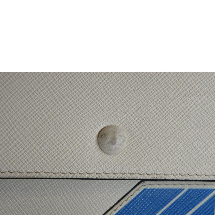 PRADA プラダ/ショルダーバッグ/フォンケース/ポシェットサフィアーノレザーホワイト//234/ABランク/92