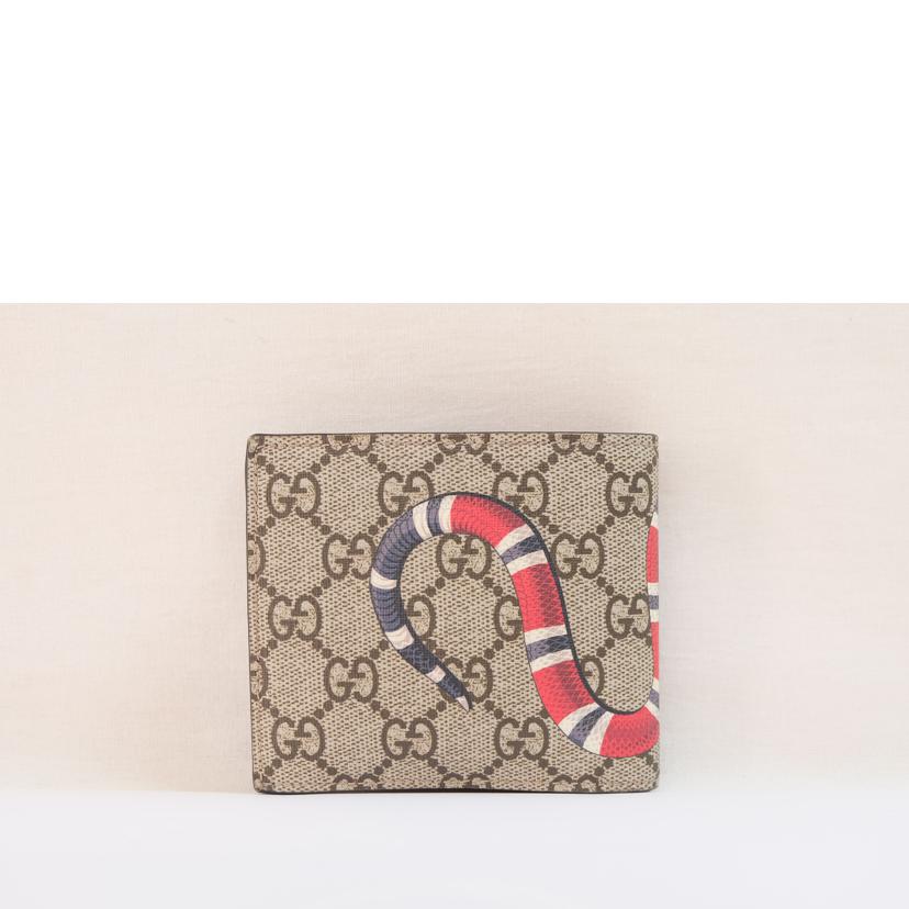GUCCI グッチ/スネークプリントGGスプリーム 二つ折財布/451266//2778/ABランク/71